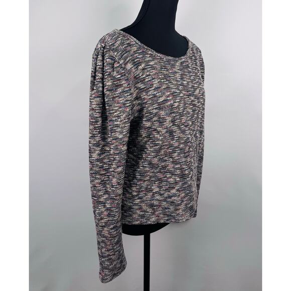 Madewell Multicolor Marled Knit Scoop Neck Sweater Size Medium - Picture 3 of 10